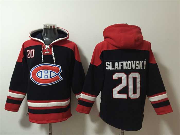 Men's Montreal Canadiens #20 Juraj Slafkovsky Navy Red Lace-Up Pullover Hoodie,We sell and wholesale Men's Montreal Canadiens #20 Juraj Slafkovsky Navy Red Lace-Up Pullover Hoodie on line form chian!